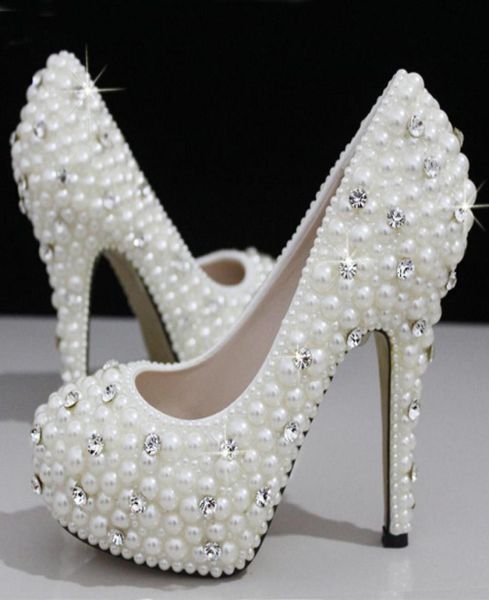 fashion luxurious pearls crystals white wedding shoes size 12 cm high heels bridal shoes party prom women shoes 3682383, Black
fashion luxurious pearls crystals white wedding shoes size 12 cm high heels bridal shoes party prom women shoes 3682383, Black