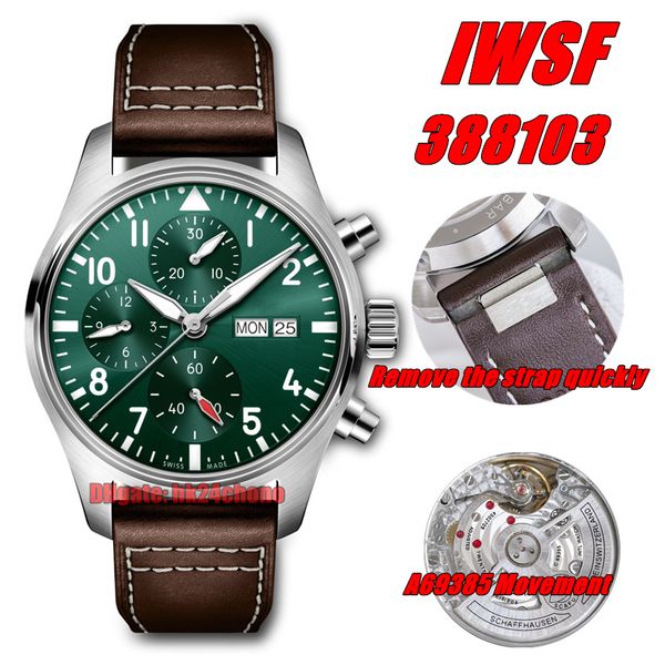 iwsfactory watches iwsf 41mm chronograph automatic a69385/eta7750 movement mens watch green dial quick release leather strap gents wristwatc, Slivery;brown
iwsfactory watches iwsf 41mm chronograph automatic a69385/eta7750 movement mens watch green dial quick release leather strap gents wristwatc, Slivery;brown