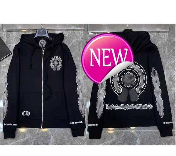 fashion luxury men's jackets designer zipper sweatshirts heart horseshoe cross print brand ch hoodies women chromes coat pullover loose, Black
fashion luxury men's jackets designer zipper sweatshirts heart horseshoe cross print brand ch hoodies women chromes coat pullover loose, Black