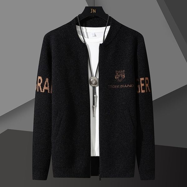 men's sweaters 2023 sweater cardigan men autumn knitting tiger head print winter warm coat solid color zipper 230823, White;black
men's sweaters 2023 sweater cardigan men autumn knitting tiger head print winter warm coat solid color zipper 230823, White;black