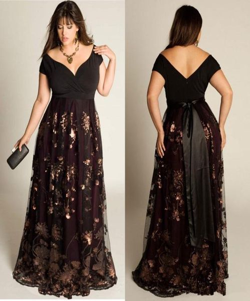 2019 plus size prom dresses sleeves aline off the shoulder formal dress sequins appliqued floorlength special occasion gow1274140, Black
2019 plus size prom dresses sleeves aline off the shoulder formal dress sequins appliqued floorlength special occasion gow1274140, Black