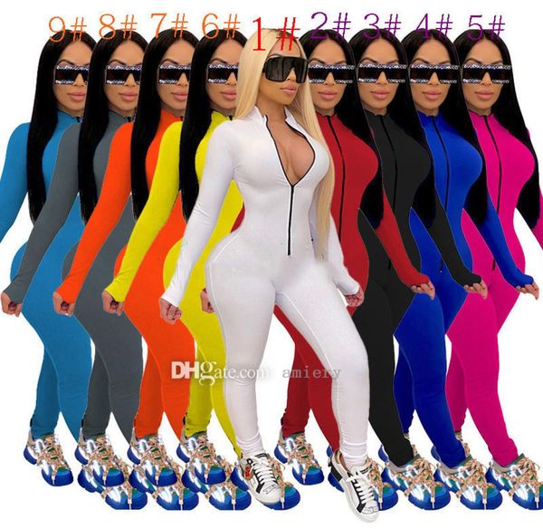 women fall winter long sleeve jumpsuits casual sports suit slim fashion zipper onesies rompers designer fashion clothing 20221413679, Black;white
women fall winter long sleeve jumpsuits casual sports suit slim fashion zipper onesies rompers designer fashion clothing 20221413679, Black;white