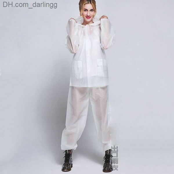 fashion adults eva transparent motorcycle electric bicycle raincoat rain pants ride set rain coat thickening poncho for women q230824
fashion adults eva transparent motorcycle electric bicycle raincoat rain pants ride set rain coat thickening poncho for women q230824