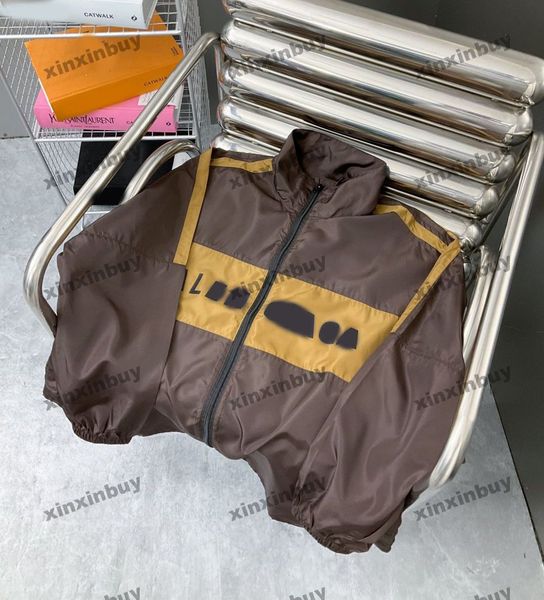 xinxinbuy men designer coat jacket windbreaker panelled letter print long sleeve women gray black white khaki blue xs-2xl, Black;brown
xinxinbuy men designer coat jacket windbreaker panelled letter print long sleeve women gray black white khaki blue xs-2xl, Black;brown