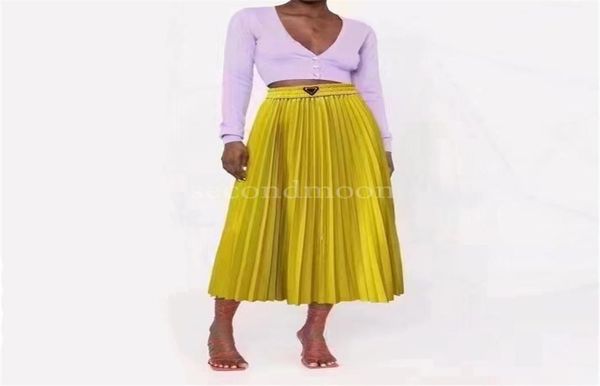 high waist pleated skirts women triangle badge skirt designer casual style dress solid color breathable clothing5815989, Black 
high waist pleated skirts women triangle badge skirt designer casual style dress solid color breathable clothing5815989, Black