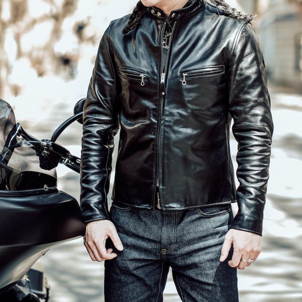 men's jackets salesbrand classic motor biker style genuine leather jacketmens us 641 horsehide coatquality slim 230824, Black;brown
men's jackets salesbrand classic motor biker style genuine leather jacketmens us 641 horsehide coatquality slim 230824, Black;brown