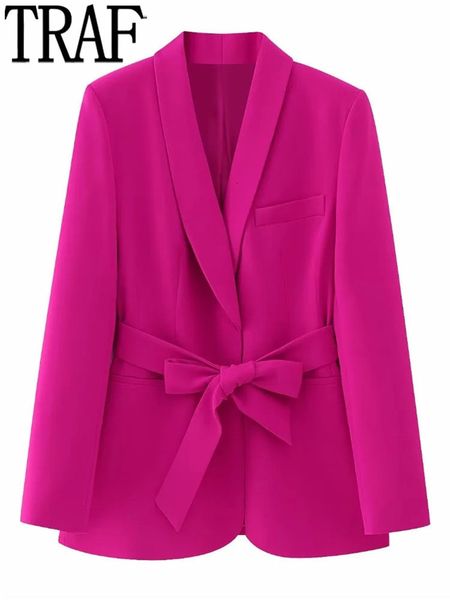 women's jackets traf fuschia blazer woman set 2 pieces belt long sleeve fashion women's spring jackets office chic and elegant wom, Black;brown
women's jackets traf fuschia blazer woman set 2 pieces belt long sleeve fashion women's spring jackets office chic and elegant wom, Black;brown