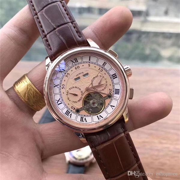 luxury mens watches brand designer mechanical automatic leather strap 42mm flywheel dial daydate men wrist watch 199o, Slivery;brown
luxury mens watches brand designer mechanical automatic leather strap 42mm flywheel dial daydate men wrist watch 199o, Slivery;brown