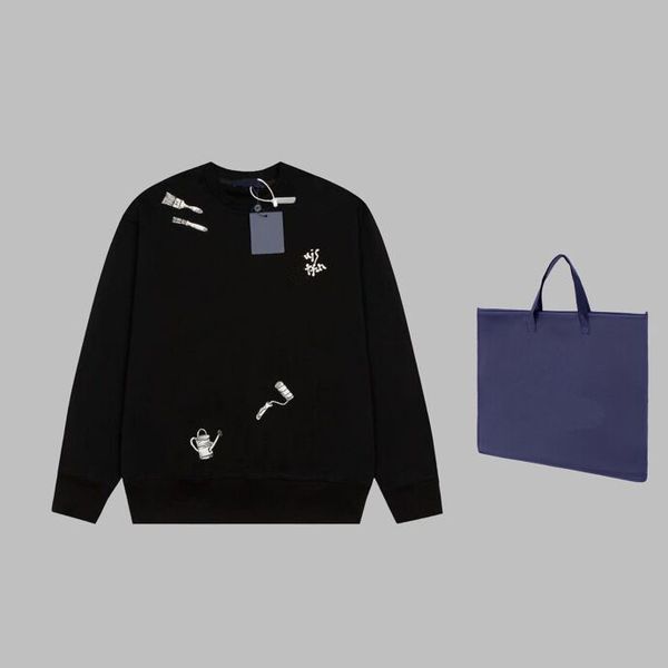 2023 autumn/winter new pure cotton letter printing sweatshirt fashion trend round neck plate style w10-410, Black;brown
2023 autumn/winter new pure cotton letter printing sweatshirt fashion trend round neck plate style w10-410, Black;brown