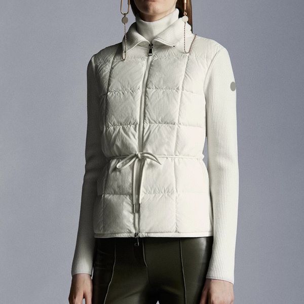 monclairer square stripe design women down jacket stand collar waist retraction knit jacket arm badge women warm coat size s--l, Black
monclairer square stripe design women down jacket stand collar waist retraction knit jacket arm badge women warm coat size s--l, Black
