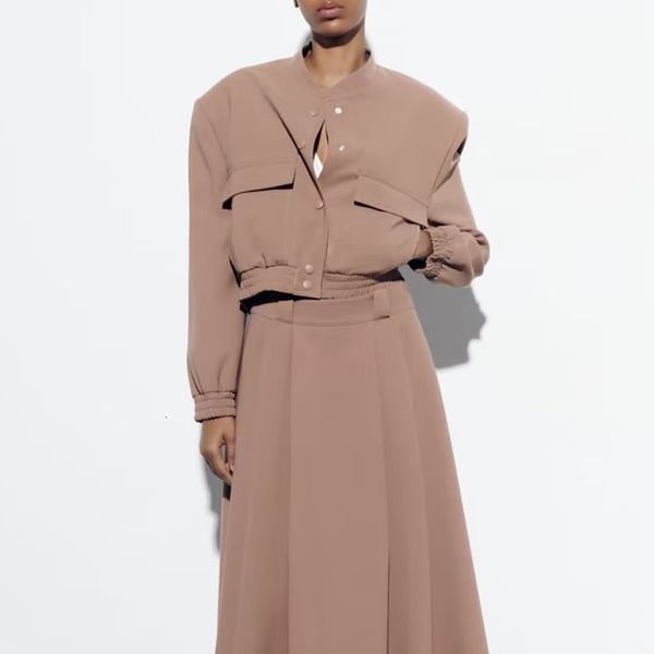 women's jackets woman fashion bomber for women 2023 spring jacket long sleeve with pockets coats casual in outerwears 230823, Black;brown
women's jackets woman fashion bomber for women 2023 spring jacket long sleeve with pockets coats casual in outerwears 230823, Black;brown