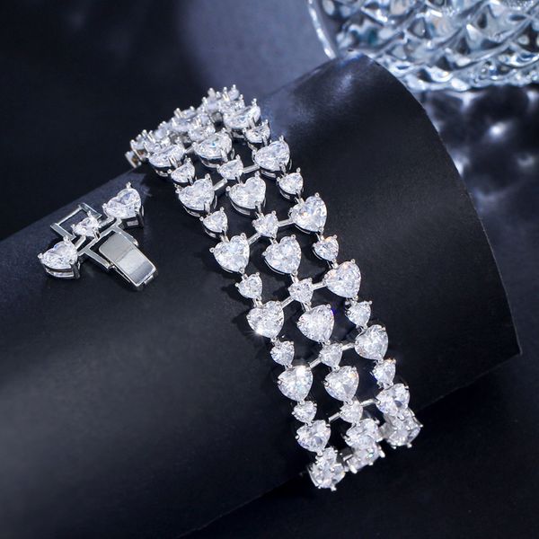 bangle cwwzircons bling cubic zircon love heart shape cz tennis chain big bracelets for women wedding party bridal jewelry gifts cb334 23082, Black
bangle cwwzircons bling cubic zircon love heart shape cz tennis chain big bracelets for women wedding party bridal jewelry gifts cb334 23082, Black