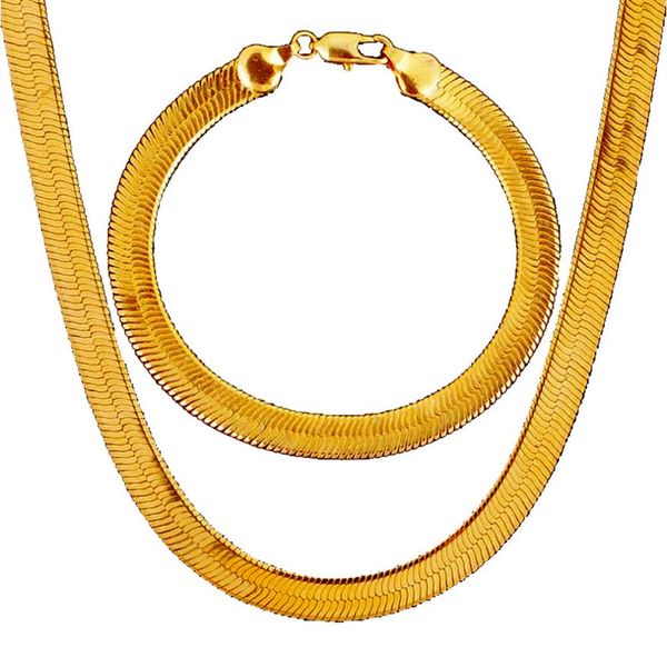 men jewelry sets classical hip-hop 18k real gold plated bracelets necklaces thick snake chain279h, Silver
men jewelry sets classical hip-hop 18k real gold plated bracelets necklaces thick snake chain279h, Silver