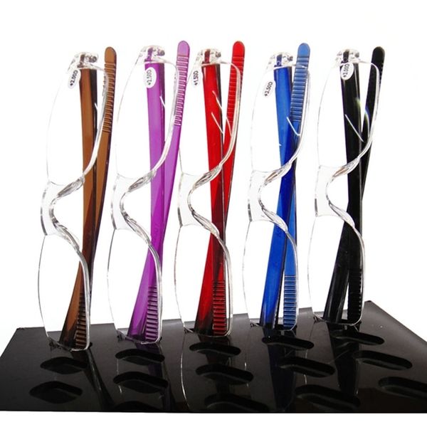 sunglasses frames wholesale 5 colors transparent ultralight rimless reading glasses man woman antifatigue resin lens eyewear 10pcslot 230823, Silver
sunglasses frames wholesale 5 colors transparent ultralight rimless reading glasses man woman antifatigue resin lens eyewear 10pcslot 230823, Silver