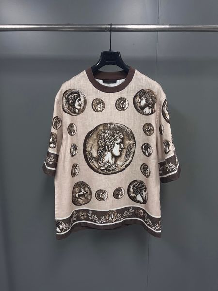 coin print cotton t-shirt roma mens t shirt designer shirt men tshirt man tee womens shirts 100% cotton short sleeve chest triangle inlay te, Black;brown
coin print cotton t-shirt roma mens t shirt designer shirt men tshirt man tee womens shirts 100% cotton short sleeve chest triangle inlay te, Black;brown