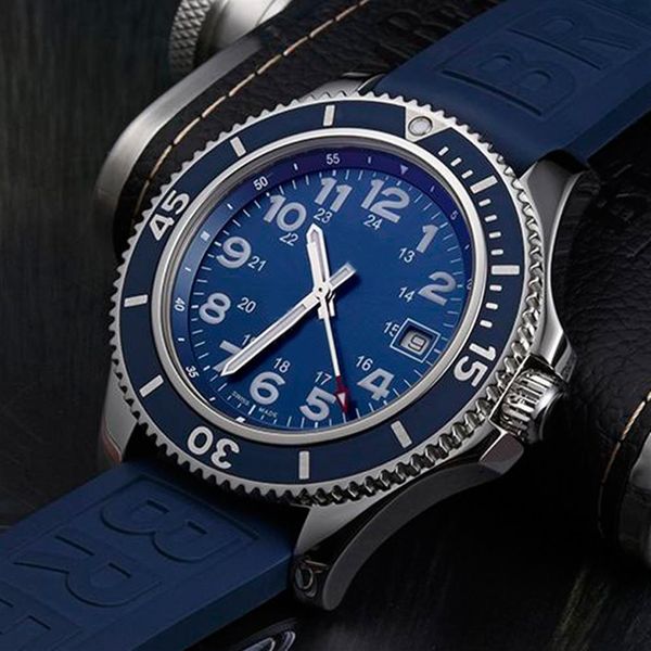breit super ocean mechanical watch men's fashion blue dial automatic mens watch blue bezel silver case rubber strap gents spo2961, Slivery;brown
breit super ocean mechanical watch men's fashion blue dial automatic mens watch blue bezel silver case rubber strap gents spo2961, Slivery;brown