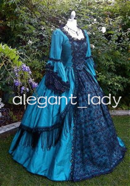 vintage peacock rococo victorian prom dresses fairy long sleeve lace stain tassel bustle renaissance costume evening gown, Black
vintage peacock rococo victorian prom dresses fairy long sleeve lace stain tassel bustle renaissance costume evening gown, Black