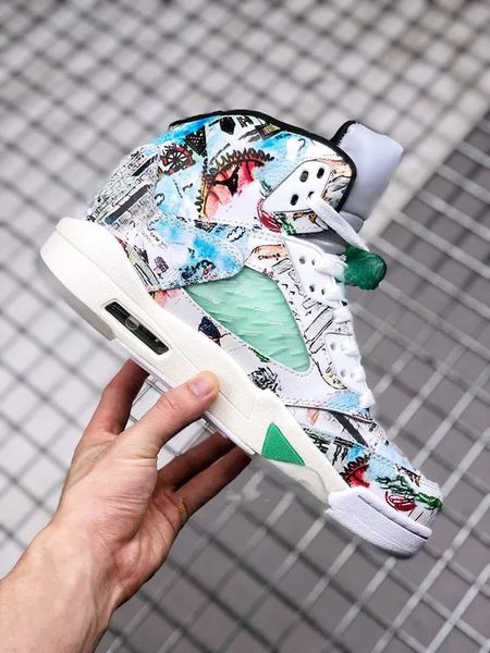 multi colorway green jumpman 5 basketball shoes man/woman sports sneaker with original box fast delivery
multi colorway green jumpman 5 basketball shoes man/woman sports sneaker with original box fast delivery