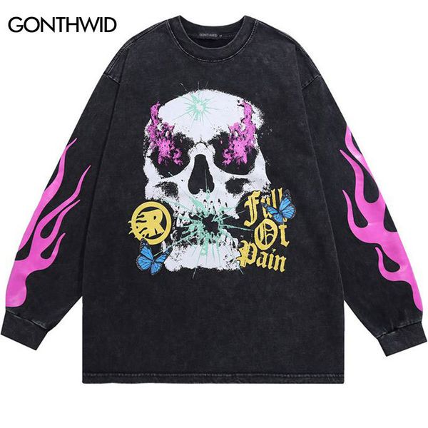 women s t shirt vintage streetwear hip hop butterfly skull flame graphic print long sleeve tshirt 2023 men fashion punk goth shirts 230823, White
women s t shirt vintage streetwear hip hop butterfly skull flame graphic print long sleeve tshirt 2023 men fashion punk goth shirts 230823, White