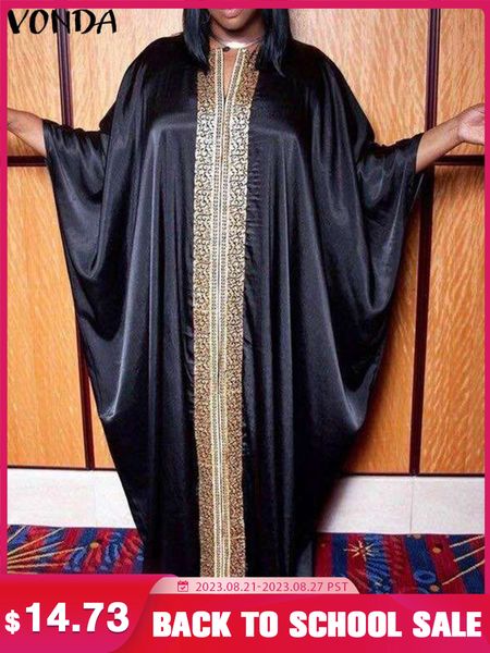 basic casual dresses bohemian long sleeve satin dress 2023 vonda summer women vintage printed sundress patchwork loose v neck party maxi rob, Black;gray
basic casual dresses bohemian long sleeve satin dress 2023 vonda summer women vintage printed sundress patchwork loose v neck party maxi rob, Black;gray