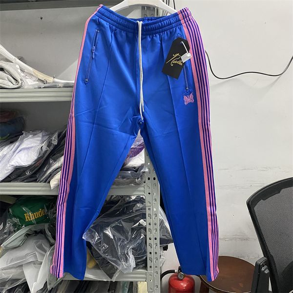 men's pants good quality 2023ss needles fashion jogging men women stripe butterfly sporty trainpants leisure n 230824, Black
men's pants good quality 2023ss needles fashion jogging men women stripe butterfly sporty trainpants leisure n 230824, Black