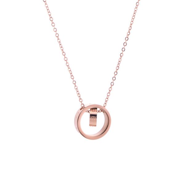 european and american personalized necklaces titanium steel gold design pendant two -ring clavicle chain fashion explosion versatile ornamen, Silver
european and american personalized necklaces titanium steel gold design pendant two -ring clavicle chain fashion explosion versatile ornamen, Silver