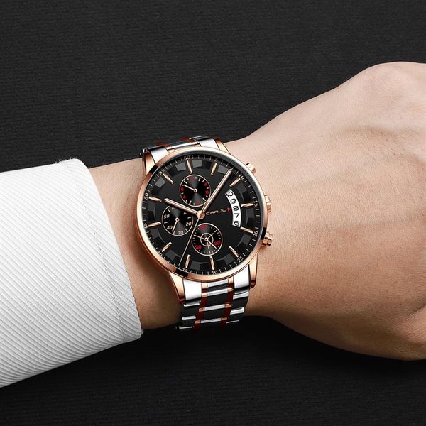 brand crrju luxury men fashion business watches men's quartz date clock man stainless steel wrist watch relogio masculino306a, Slivery;brown
brand crrju luxury men fashion business watches men's quartz date clock man stainless steel wrist watch relogio masculino306a, Slivery;brown