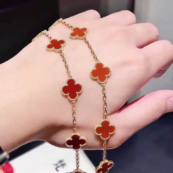 clover bracelet 925 double-sided four-leaf clover five flower bracelet 18k new fashion versatile color valentine's day gift, Golden;silver
clover bracelet 925 double-sided four-leaf clover five flower bracelet 18k new fashion versatile color valentine's day gift, Golden;silver