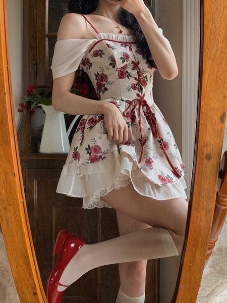 print floral kawaii sweet dres red christmas elegant party mini dress 2022 new off shoulder france cute strap fairy 230808, White;black
print floral kawaii sweet dres red christmas elegant party mini dress 2022 new off shoulder france cute strap fairy 230808, White;black