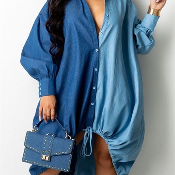 plus size dresses lw size drawstring patchwork shirt dress fashion drop shoulder long sleeve collar women streetwears 230823, Black
plus size dresses lw size drawstring patchwork shirt dress fashion drop shoulder long sleeve collar women streetwears 230823, Black