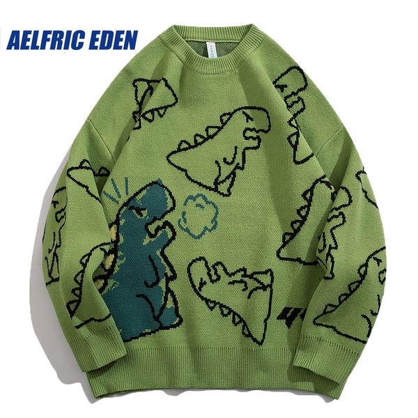 men's sweaters aelfric eden dinosaur cartoon pattern knit sweater retro hip hop knitted sweater vintage pullover casual wool sweater hi, White;black
men's sweaters aelfric eden dinosaur cartoon pattern knit sweater retro hip hop knitted sweater vintage pullover casual wool sweater hi, White;black