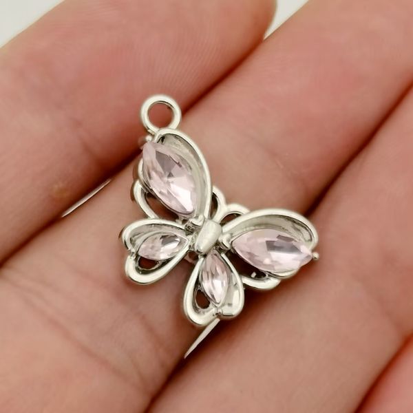 50pcs fashion crystal butterfly charm pendant for diy necklace jewelry making findings a-804, Bronze;silver
50pcs fashion crystal butterfly charm pendant for diy necklace jewelry making findings a-804, Bronze;silver