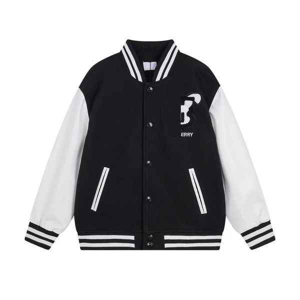 designer men's jacket, black and white gray patchwork leather baseball jacket, college style standing collar, classic plaid brand, fash, Black;brown
designer men's jacket, black and white gray patchwork leather baseball jacket, college style standing collar, classic plaid brand, fash, Black;brown