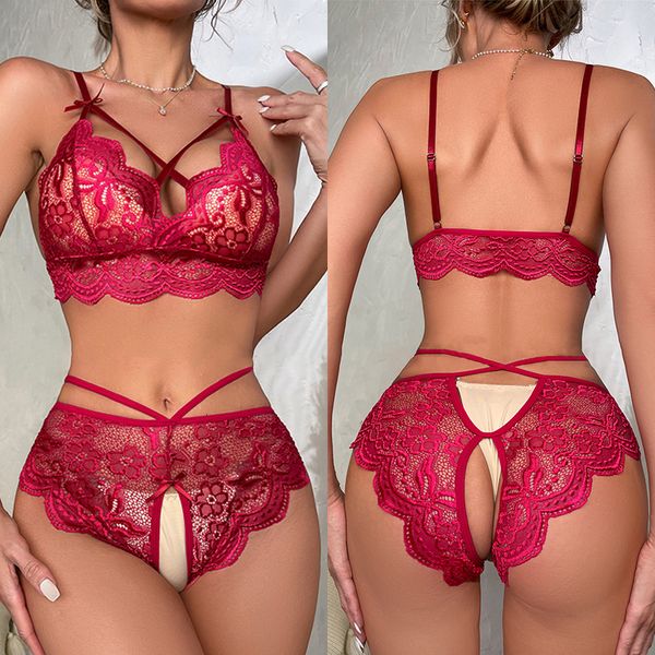 set comfortable lace lingerie women bra and panty see through sets open crotch female underwear erotic costumes 230824, Red;black
set comfortable lace lingerie women bra and panty see through sets open crotch female underwear erotic costumes 230824, Red;black