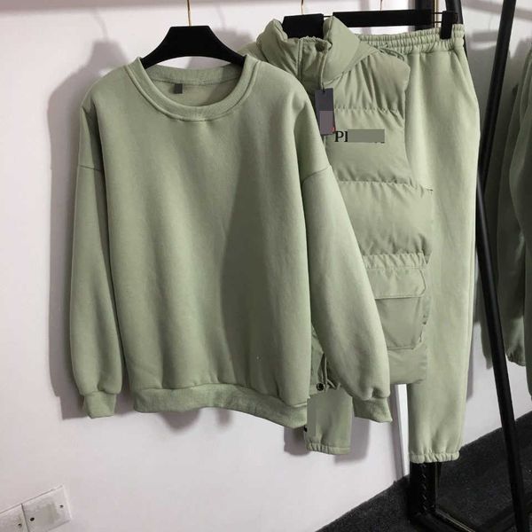 women's knits tees autumn and winter new warm three piece suit cotton jacket vest jacket plush sweater elastic casual pants, White
women's knits tees autumn and winter new warm three piece suit cotton jacket vest jacket plush sweater elastic casual pants, White