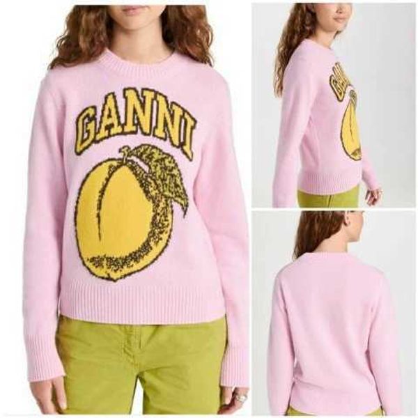 23ss gannis women designer sweater coats classic letter wool knitted peach long sleeve casual round neck fashion knitted cardigan sweater pu, White
23ss gannis women designer sweater coats classic letter wool knitted peach long sleeve casual round neck fashion knitted cardigan sweater pu, White