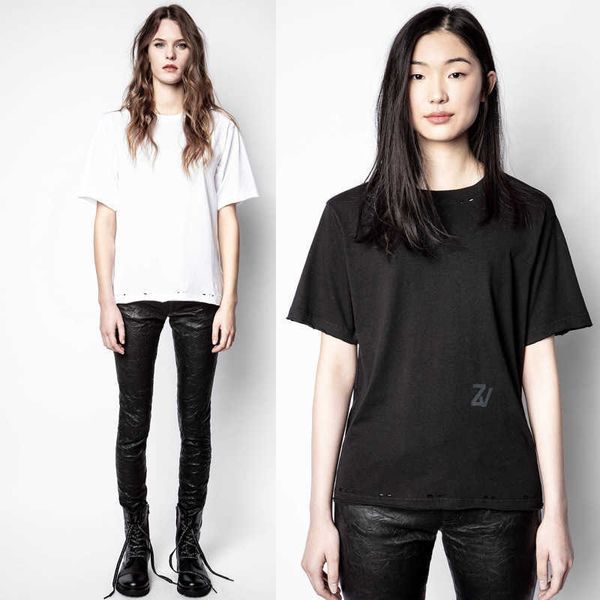 zadig voltaire 23 designer t shirt women's t-shirts summer new women's zv cotton hole cut out letter printed loose short sleeve t-, White
zadig voltaire 23 designer t shirt women's t-shirts summer new women's zv cotton hole cut out letter printed loose short sleeve t-, White