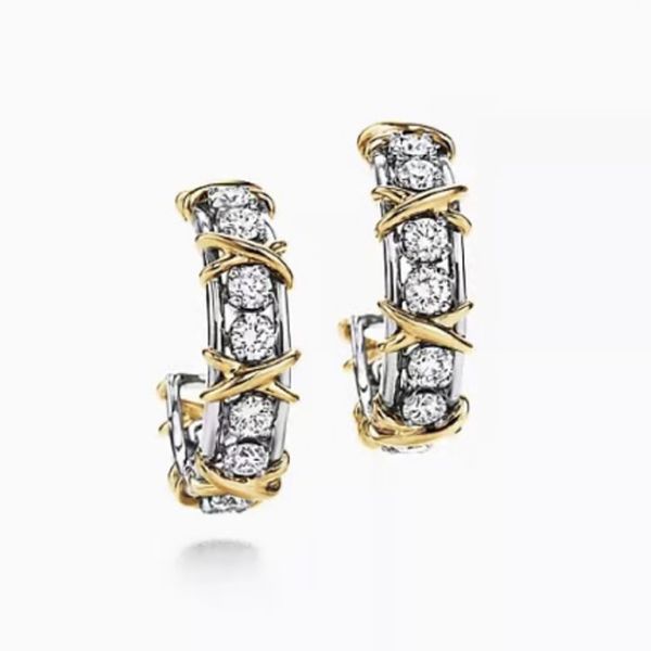 luxury earring designer earrings stud for woman with diamond fashion jewelry for women two color mixed and crossed for ladies christmas vale, Golden;silver
luxury earring designer earrings stud for woman with diamond fashion jewelry for women two color mixed and crossed for ladies christmas vale, Golden;silver