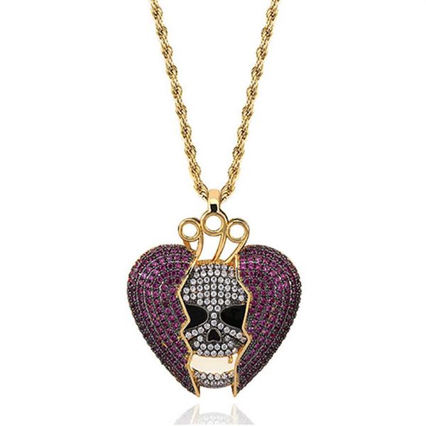 14k iced out skull skeleton purple heart juice wrld pendant necklace micro pave cubic zircon hiphop fashion jewelry301z, Silver
14k iced out skull skeleton purple heart juice wrld pendant necklace micro pave cubic zircon hiphop fashion jewelry301z, Silver