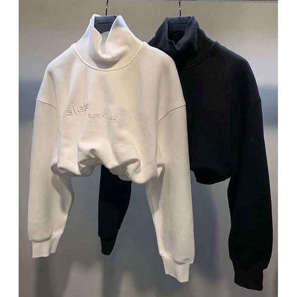 3d letter embroidery sweatshirts waist closed and navel exposed loose short sweater high neck long sleeved sportswear for women, Black
3d letter embroidery sweatshirts waist closed and navel exposed loose short sweater high neck long sleeved sportswear for women, Black