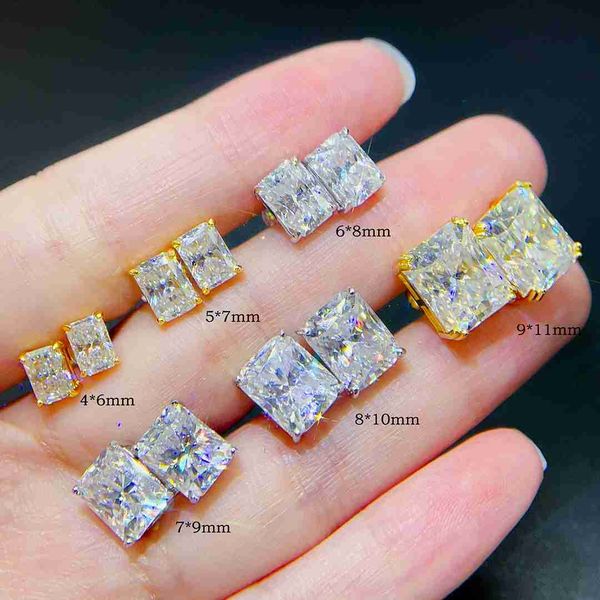 wholesale price ready to ship radiant cut 925 sterling silver moissanite diamond luxury ear studs earrings, Golden
wholesale price ready to ship radiant cut 925 sterling silver moissanite diamond luxury ear studs earrings, Golden