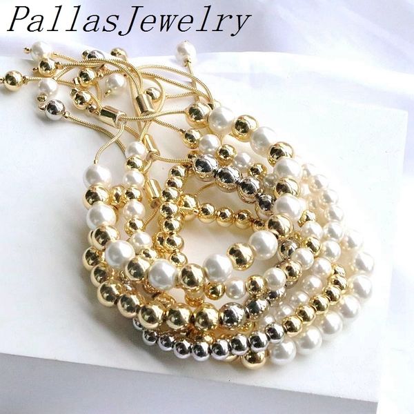 bangle 5pcs fashion round beads bracelets for women gold plated white pearl shell beaded chain bracelets adjustable jewelry gift 230824, Black
bangle 5pcs fashion round beads bracelets for women gold plated white pearl shell beaded chain bracelets adjustable jewelry gift 230824, Black