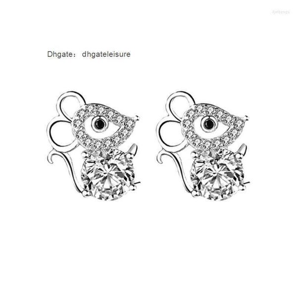 pair ear studs delicate year jewelry inlay mice shaped lovely small pendant necklaces, Silver
pair ear studs delicate year jewelry inlay mice shaped lovely small pendant necklaces, Silver