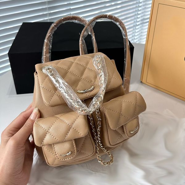 fashion womens mini 17x15cm backpack leather clamshell quilted diamond caviar bag luxury handbag matelasse chain backpack multi pocket makeu
fashion womens mini 17x15cm backpack leather clamshell quilted diamond caviar bag luxury handbag matelasse chain backpack multi pocket makeu