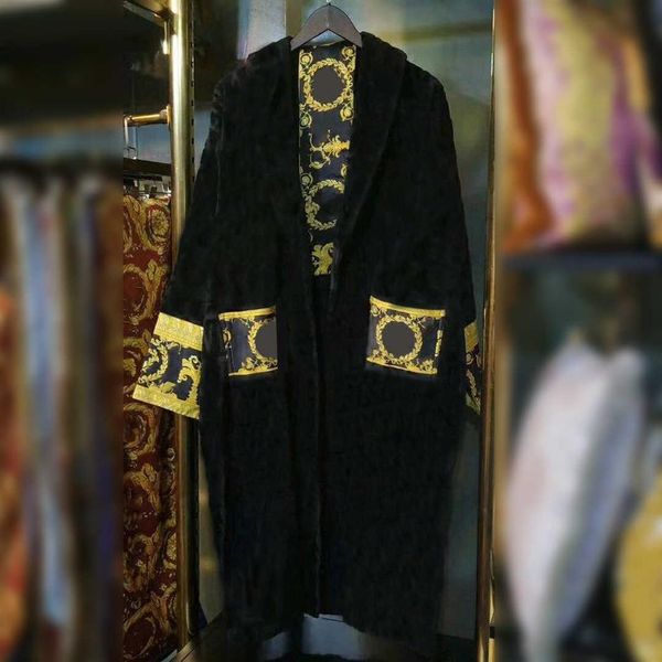 others apparel mens womens home robes shawl collar cotton soft fluffy sleepwear designer brand luxury vintage bathrobe pajamas uni221j, Black;white
others apparel mens womens home robes shawl collar cotton soft fluffy sleepwear designer brand luxury vintage bathrobe pajamas uni221j, Black;white