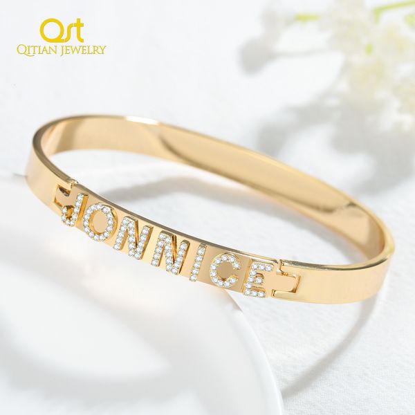 bangle name for women personalized nameplate bangles bracelet custom cz stones diy adjusted 230824, Black
bangle name for women personalized nameplate bangles bracelet custom cz stones diy adjusted 230824, Black