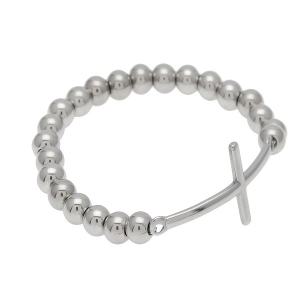europe and the united states street stainless steel s bracelet hip hop bead bracelet cross pendant new bracelet, Black
europe and the united states street stainless steel s bracelet hip hop bead bracelet cross pendant new bracelet, Black