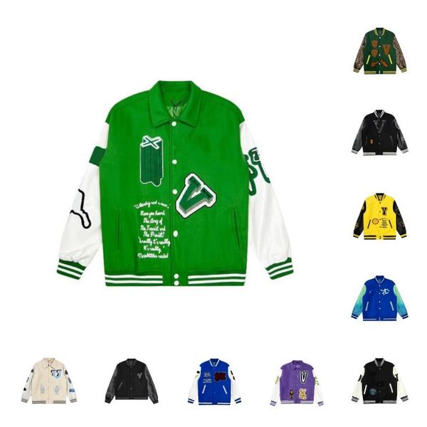 designer flocking leather sleeves jackets women men uniform fashion baseball coat couples breasted warm jackets varsity coats designer casua, Black;brown
designer flocking leather sleeves jackets women men uniform fashion baseball coat couples breasted warm jackets varsity coats designer casua, Black;brown