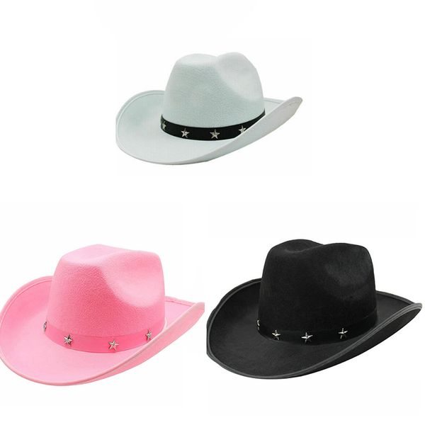 five-pointed star rivet western cowboy hat carnival party knight hat big brim hat, Blue;gray
five-pointed star rivet western cowboy hat carnival party knight hat big brim hat, Blue;gray