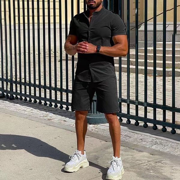 men's tracksuits 2023 summer sports set fashion casual solid color shirt short sleeve and shorts two piece ropa para hombre tracksuit 2, Gray
men's tracksuits 2023 summer sports set fashion casual solid color shirt short sleeve and shorts two piece ropa para hombre tracksuit 2, Gray